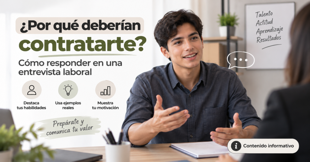 Cómo responder cuando te preguntan por qué deberían contratarte